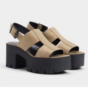 Bershka Caged Platform Sandal